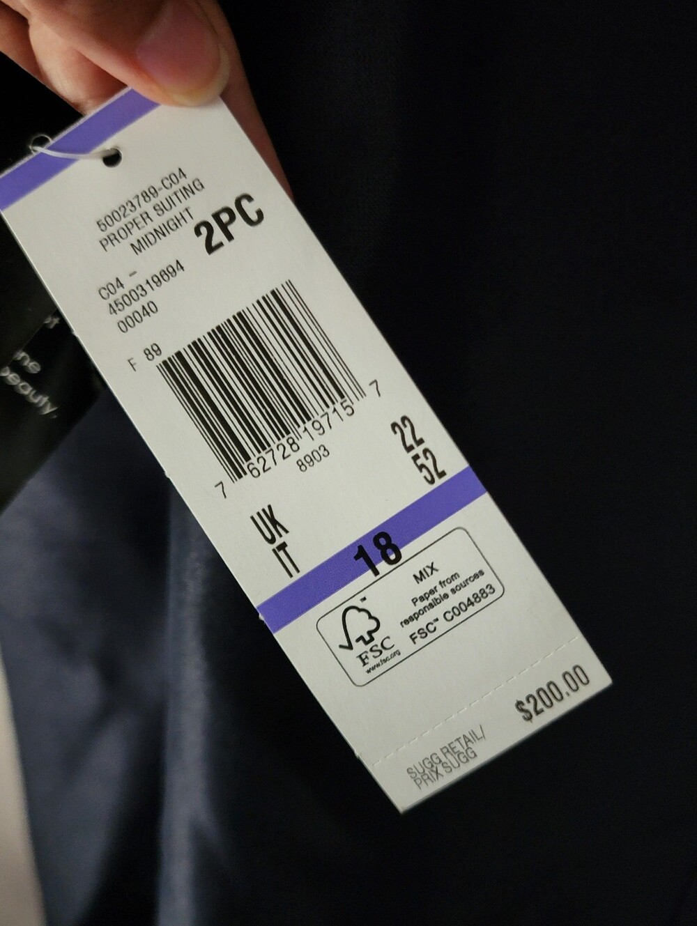 Le Suit Women's Navy Blue Jacket And Dress. - Picture 14 of 16
